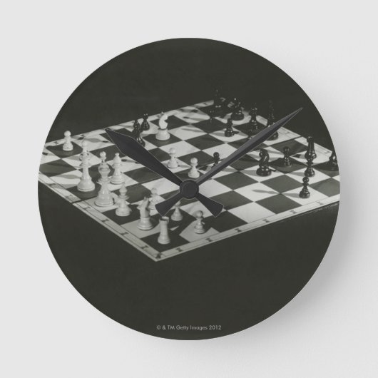 Chess Board Ronde Klok (Voorkant)