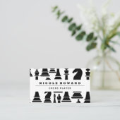 Chess Board | Schaakstukken Visitekaartje (Staand voorkant)