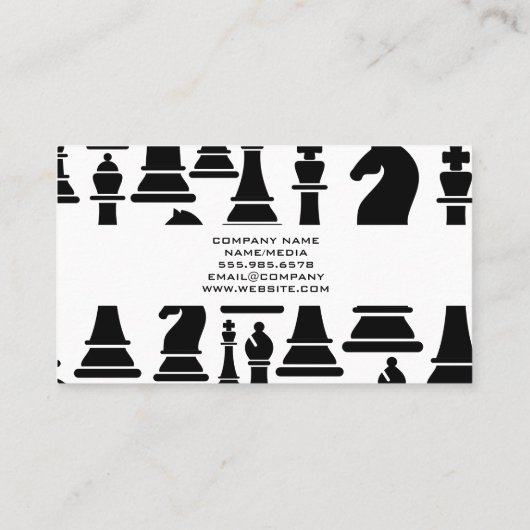 Chess Board | Schaakstukken Visitekaartje (Achterkant)