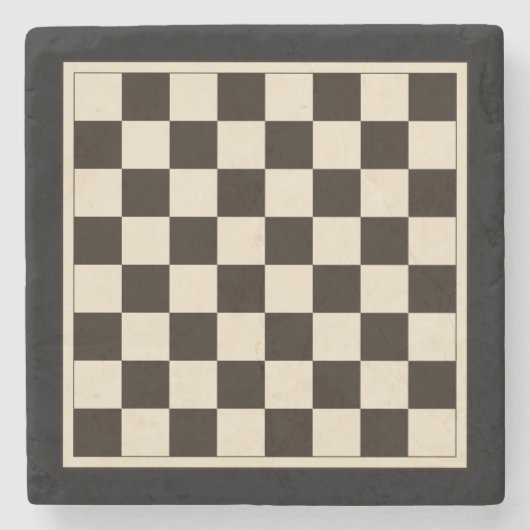 Chess Board Stenen Onderzetter (Voorkant)