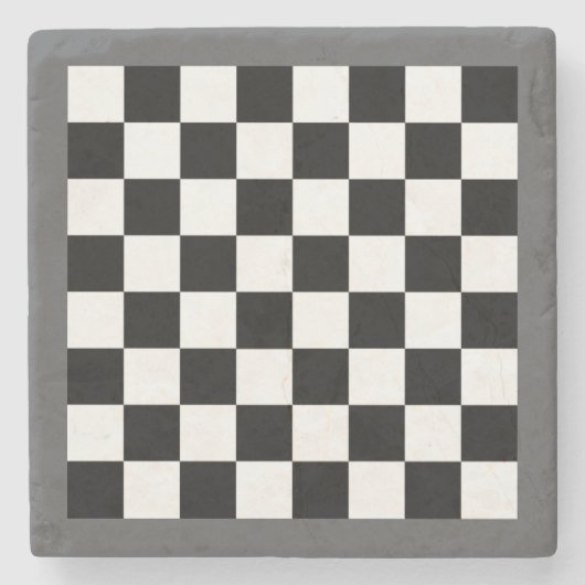Chess Board Stenen Onderzetter (Voorkant)
