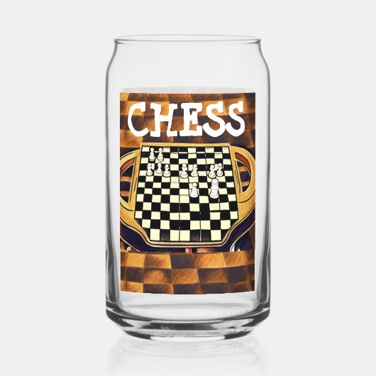 CHESS BOARD STYLE BLIKVORM GLAS (Voorkant)