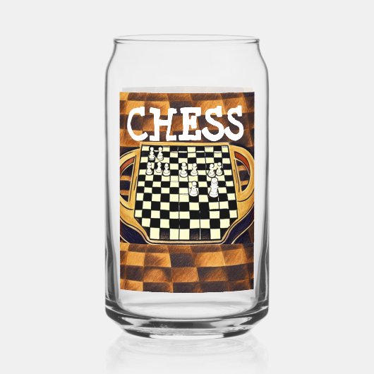 CHESS BOARD STYLE BLIKVORM GLAS (Achterkant)