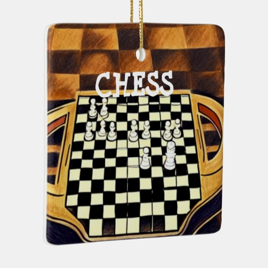 CHESS BOARD STYLE KERAMISCH ORNAMENT (Rechts)