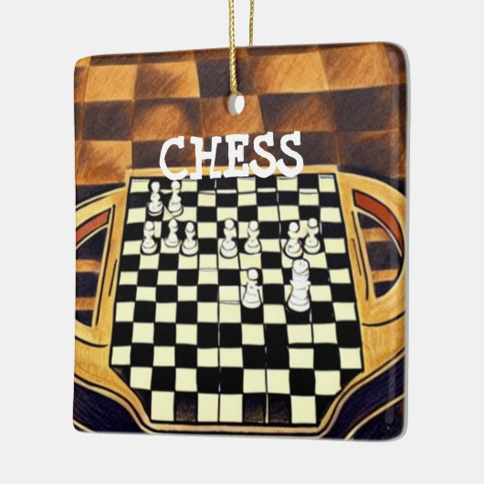 CHESS BOARD STYLE KERAMISCH ORNAMENT (Links)