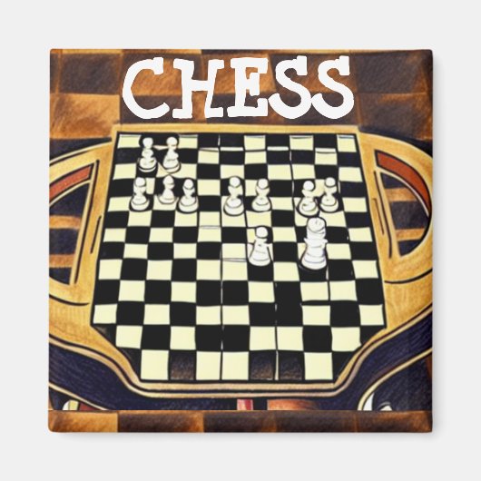 CHESS BOARD STYLE MAGNEET (Voorkant)