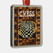CHESS BOARD STYLE METALEN ORNAMENT (Rechts)