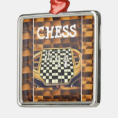 CHESS BOARD STYLE METALEN ORNAMENT (Links)
