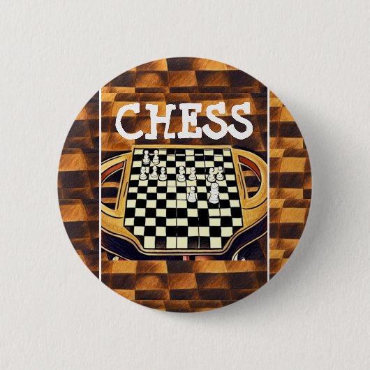 CHESS BOARD STYLE RONDE BUTTON 5,7 CM (Voorkant)