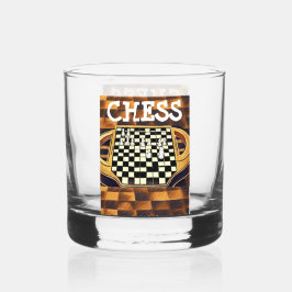 CHESS BOARD STYLE WHISKY GLAS
