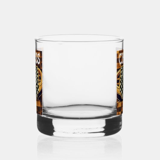 CHESS BOARD STYLE WHISKY GLAS