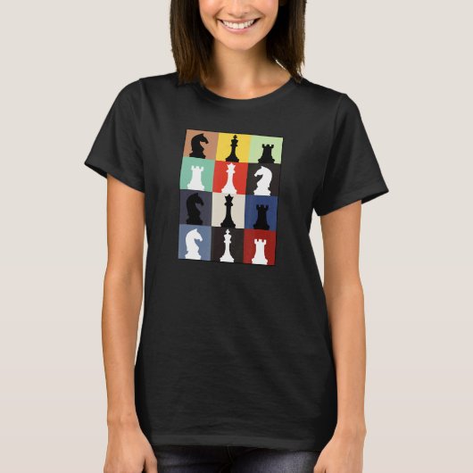Chess Board T-shirt Game Humor Set Player Chess (Voorkant)