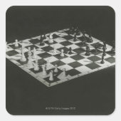 Chess Board Vierkante Sticker (Voorkant)