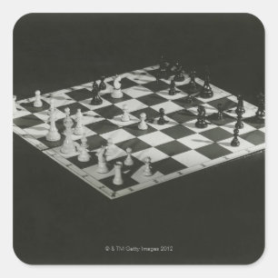 Chess Board Vierkante Sticker