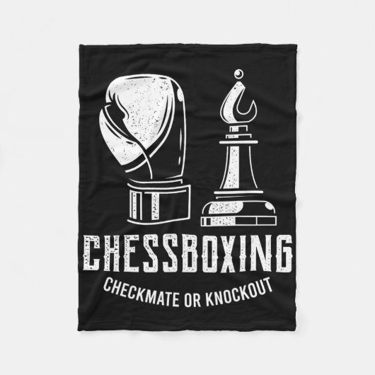 Chess Boxing I Chess Player Boxer Fleece Deken (Voorkant)