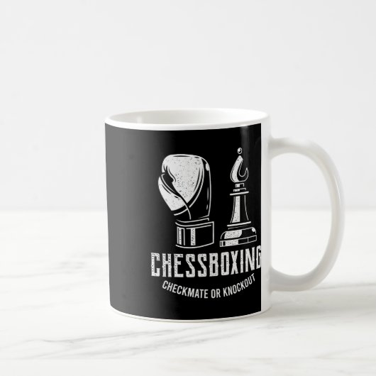 Chess Boxing I Chess Player Boxer Koffiemok (Rechts)