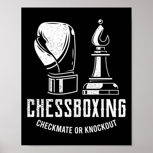 Chess Boxing I Chess Player Boxer Poster (Voorkant)