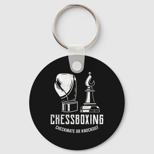 Chess Boxing I Chess Player Boxer Sleutelhanger (Voorkant)