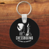 Chess Boxing I Chess Player Boxer Sleutelhanger (Voorkant)