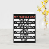 Chess Boxing My Perfect Day Player Day Routine Kaart (Gele Bloem)