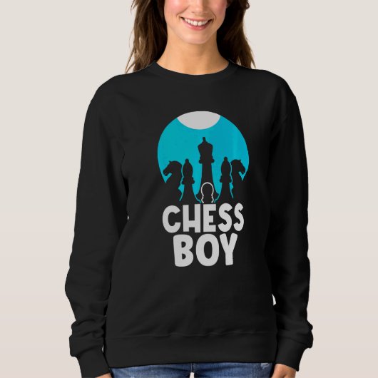 Chess Boy Hobby Match Gezegden Player Trui (Voorkant)