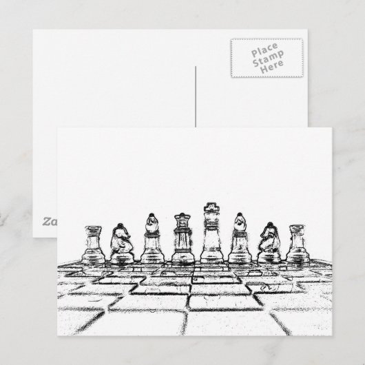 Chess Briefkaart (Voorkant / Achterkant)