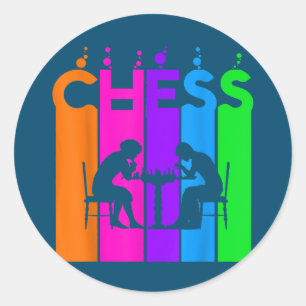 Chess Bubble Hobby en Sport Gift Idee Ronde Sticker
