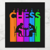 Chess Bubble Hobby en Sport Gift Idee Wijn Etiket (Enkel label)
