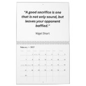 Chess Calendar 2025 - Chess Quotes Calendar Kalender (Feb 2027)