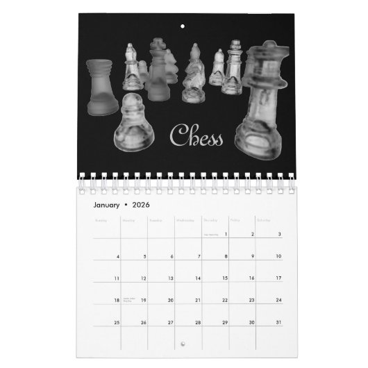 Chess Calendar Kalender (Jan 2026)