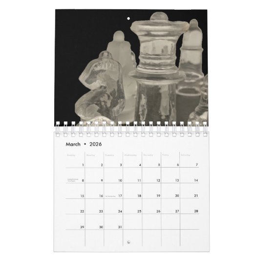 Chess Calendar Kalender (Mar 2026)