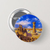 Chess Castle Ronde Button 5,7 Cm (Voorkant /achterkant)