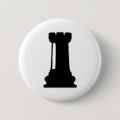 Chess castle ronde button 5,7 cm (Voorkant)