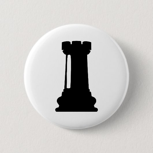 Chess castle ronde button 5,7 cm (Voorkant)