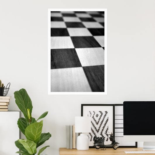 Chess / Checker Board Poster (Thuiskantoor)