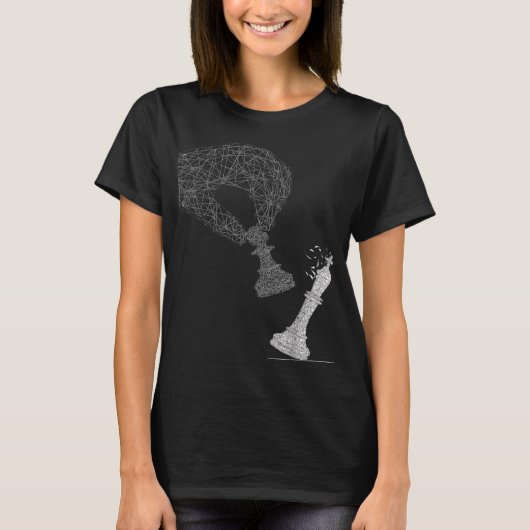 Chess Checkmate Design Funny Player Piece T-shirt (Voorkant)