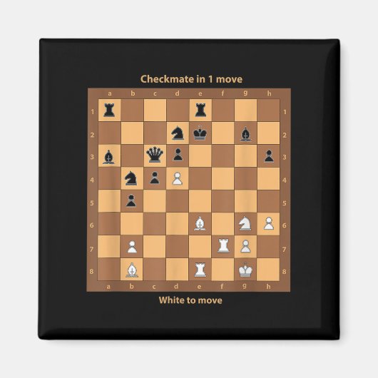 Chess Checkmate, gewoon Chess Quotes Graphic de Magneet (Voorkant)