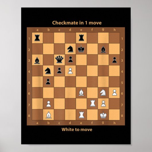Chess Checkmate, gewoon Chess Quotes Graphic de Poster (Voorkant)