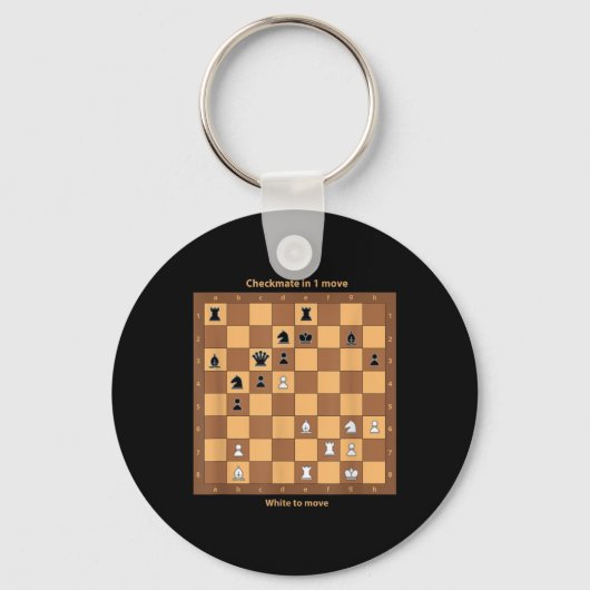 Chess Checkmate, gewoon Chess Quotes Graphic de Sleutelhanger (Voorkant)