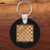Chess Checkmate, gewoon Chess Quotes Graphic de Sleutelhanger (Voorkant)