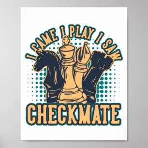 Chess Checkmate Quote Poster