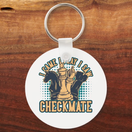 Chess Checkmate Quote Sleutelhanger (Voorkant)