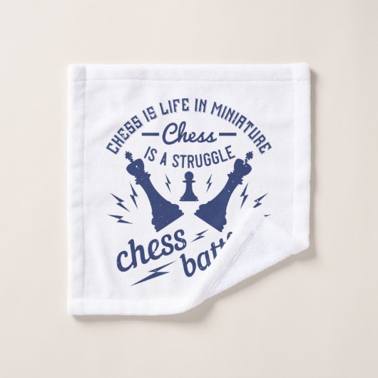 Chess - Chess is het leven in miniatuurvorm Washandje (Wasdoekje)