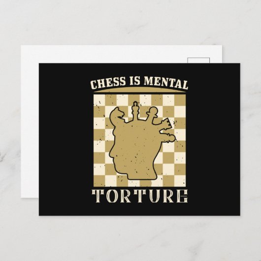 Chess - Chess is mentale marteling Briefkaart (Voorkant / Achterkant)