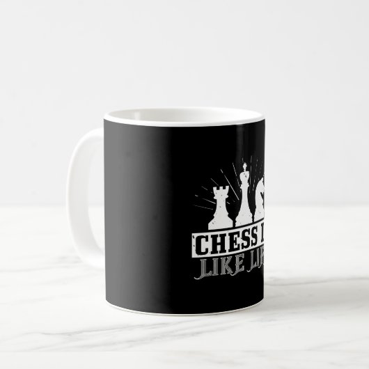 Chess - Chess is net leven Koffiemok (Voorkant links)