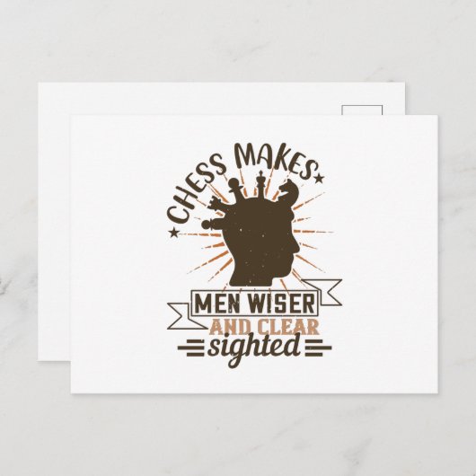 Chess - Chess maakt mannen wijzer Briefkaart (Voorkant / Achterkant)
