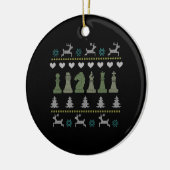 Chess - Chess Pineersels Ugly Kerstmis Keramisch Ornament (Links)
