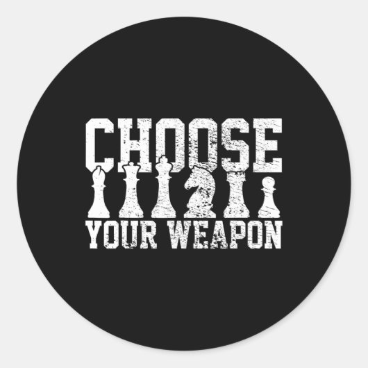Chess Chess Player Chess Lover Chessmen Ronde Sticker (Voorkant)