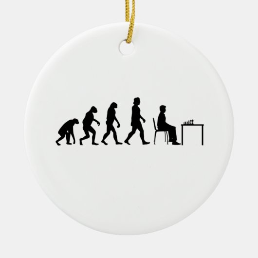 Chess - Chess Player Evolution Keramisch Ornament (Voorkant)