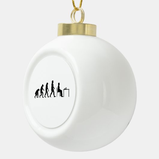 Chess - Chess Player Evolution Keramische Bal Ornament (Rechts)